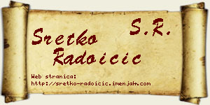 Sretko Radoičić vizit kartica